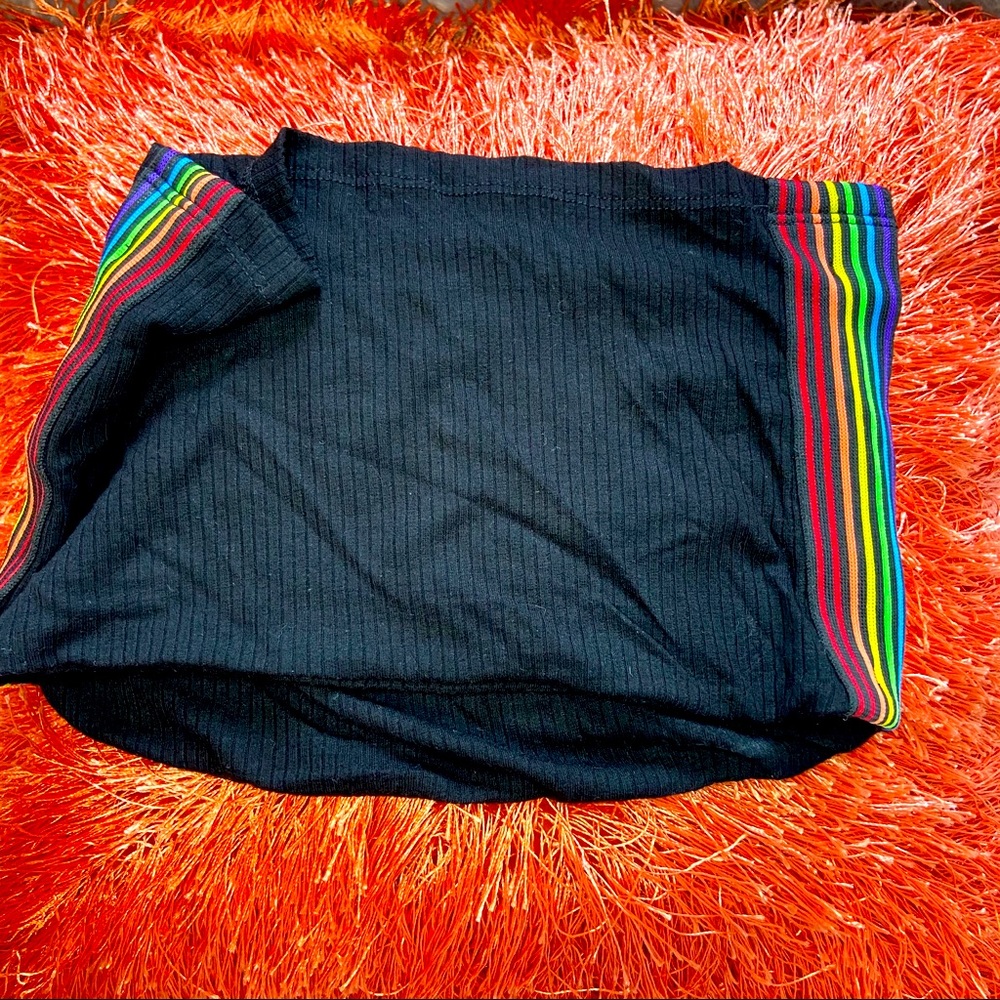 Black Tube Top- Rainbow Siding